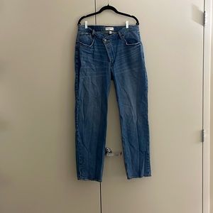 Abercrombie curve love jeans with asymmetrical waist